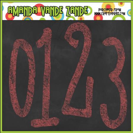 Chalk Numbers (red)