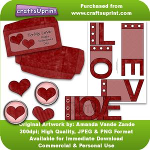 Love "book" Card 2 W/ Envelope