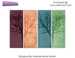 Tree Silhouette Bookmarks
