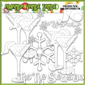 Tis the Season 1 Digital Stamp Clip Art