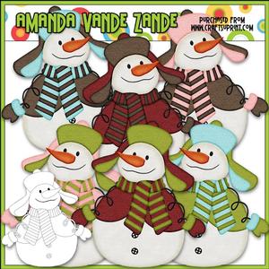 Snowman Delights Clip Art