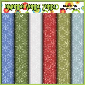 Snow Fun Santa Digital Papers