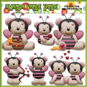 Bumble Bee Mine Bears Clip Art