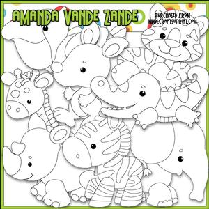 Safari Babies Digital Stamps