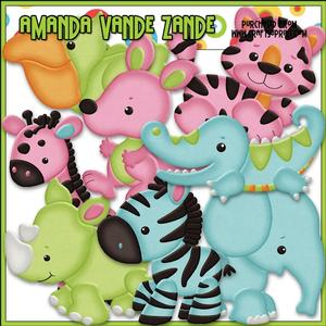 Safari Babies Clip Art