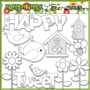 Happy Day Digital Stamps