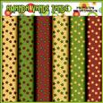 Aviator Santa Stars Digital Papers