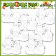 Santa Builds a Snowman Digital Stamp Clip Art