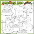 Snow Fun Santa Digital Stamp Clip Art
