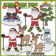Snow Fun Santa Clip Art