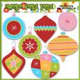 Merry & Bright Ornaments Clip Art
