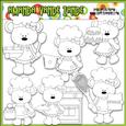 Betsy Loves Baking Bears Digital Stamp Clip Art