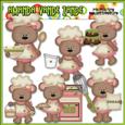 Betsy Loves Baking Bears Clip Art (pink)