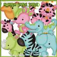 Safari Babies Clip Art