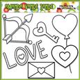 Valentine's Day Doodles 2 Digital Stamps