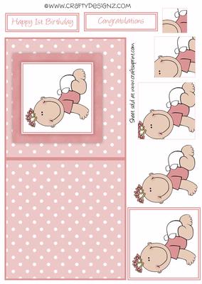 Baby Girl 5x5 Card Kit