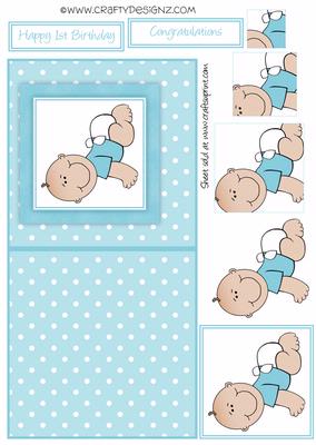 Baby Boy 5x5 Card Kit