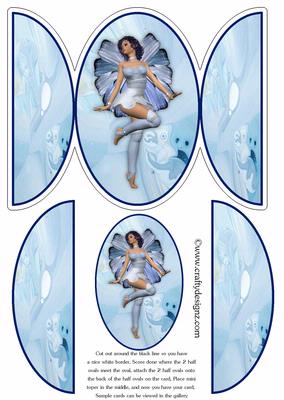 Blue Fairy Oval Gate Fold
