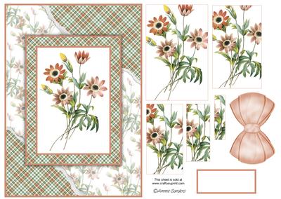 Beautiful Floral Torn Edge Effect Card Front
