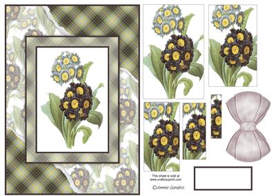 Beautiful Floral Torn Edge Effect Card Front