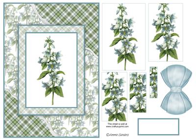 Beautiful Floral Torn Edge Effect Card Front
