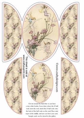 Magical Fairies Oval Gate Fold Card Kit