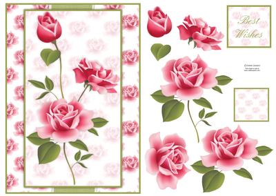 Gorgeous Red Rose Card Front & Decoupage