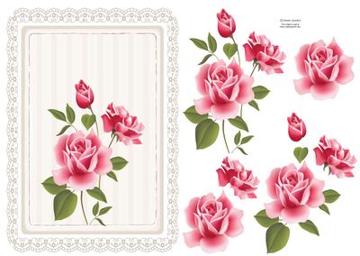 Gorgeous Red Rose Card Front & Decoupage