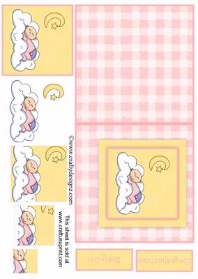 Baby Girl 5x5 Card Kit