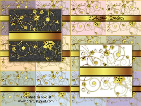 Subtle Shades Deluxe Gold 5x5 Card Fronts