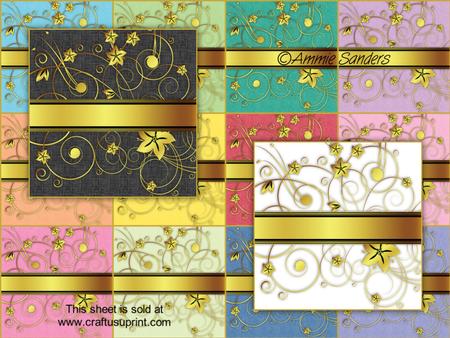 Bright Shades Deluxe Gold 5x5 Card Fronts