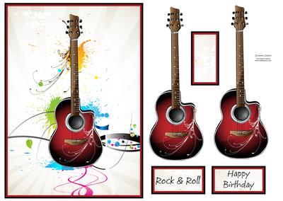 Guitar Card Front with Images for Layering