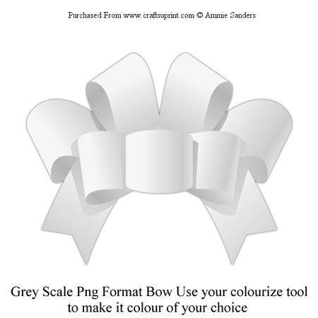 Grey Scale Bow Png Format (you Chose the Colour