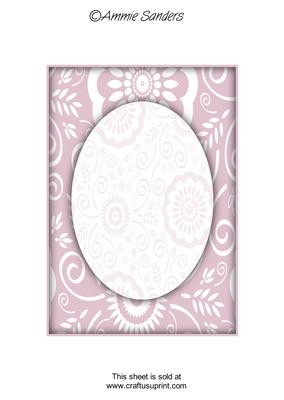 Funky Swirls Frame Effect Card Front