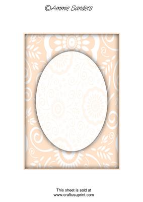 Funky Swirls Frame Effect Card Front