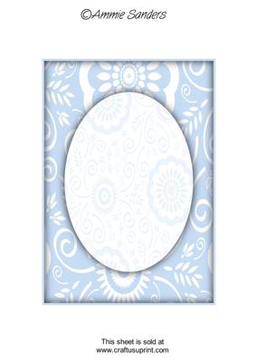 Funky Swirls Frame Effect Card Front