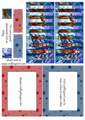 Santa and Sleigh Flip Card Kit
