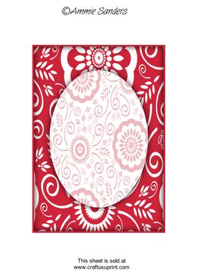 Funky Swirls Frame Effect Card Front