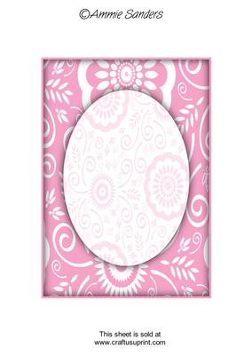 Funky Swirls Frame Effect Card Front