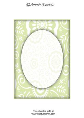 Funky Swirls Frame Effect Card Front
