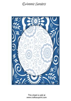 Funky Swirls Frame Effect Card Front