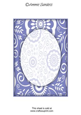 Funky Swirls Frame Effect Card Front