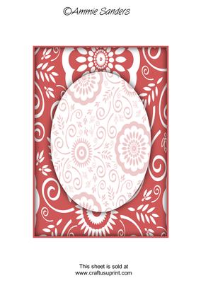 Funky Swirls Frame Effect Card Front