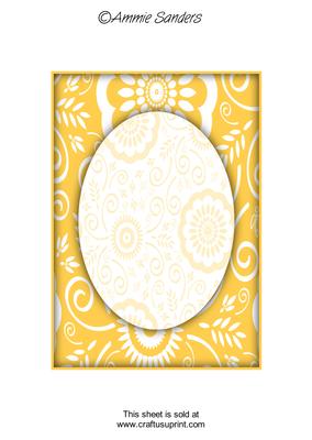 Funky Swirls Frame Effect Card Front