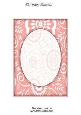 Funky Swirls Frame Effect Card Front