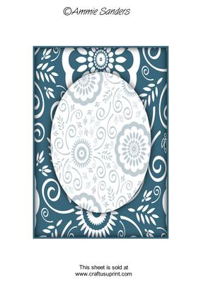 Funky Swirls Frame Effect Card Front
