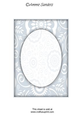 Funky Swirls Frame Effect Card Front