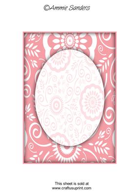 Funky Swirls Frame Effect Card Front