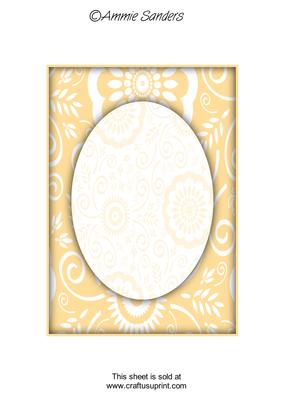 Funky Swirls Frame Effect Card Front