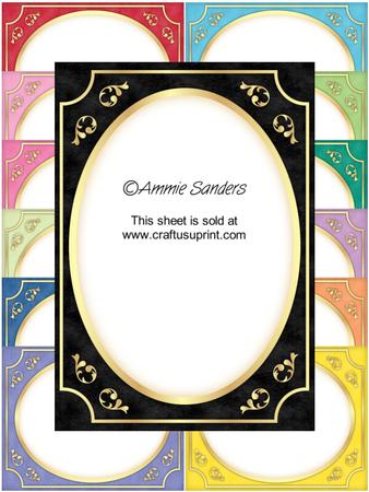 Bright Shades Fancy Gold A5 Card Fronts